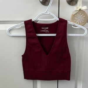 GARAGE Plunge Ribbed Tank